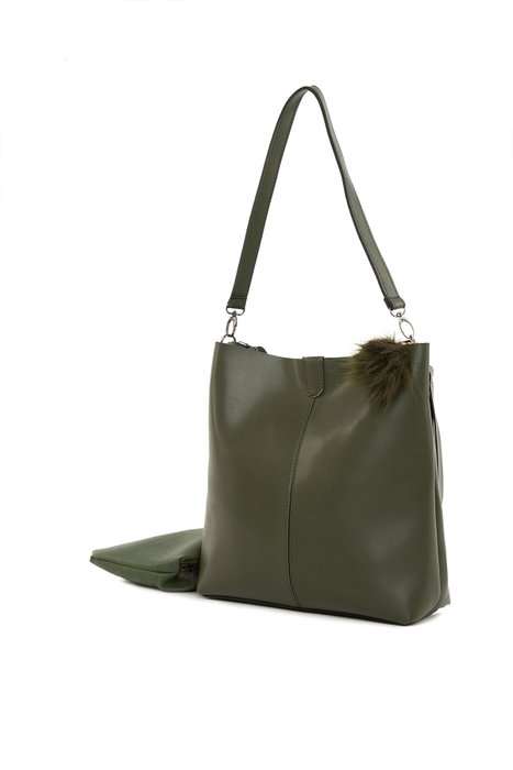 Zoozie Bags Bolso Bandolera Midi en Caqui con Detalles de Flecos